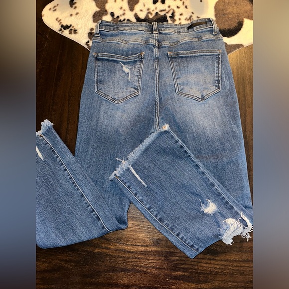 Risen High Rise Distressed Vintage Ankle Straight Leg Jeans Sz. 30/11 - Picture 7 of 10